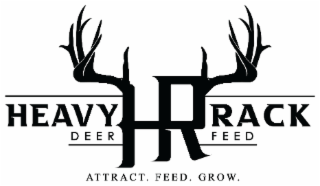 HR HEAVY RACK DEER FEED ATTRACT. FEED. GROW. logo
