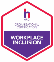 HR HRCI ORGANIZATIONAL CERTIFICATION WORKPLACE INCLUSION logo