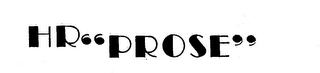 HR "PROSE" logo