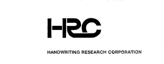 HRC HANDWRITING RESEARCH CORPORATION logo