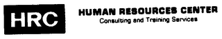 HRC HUMAN RESOURCES CENTER CONSULTING AND TRAINING SERVICES logo