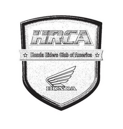 HRCA HONDA RIDERS CLUB OF AMERICA HONDA logo