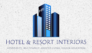 HRI HOTEL & RESORT INTERIORS HOSPITALITY, MULTIFAMILY, ASSISTED LIVING, HIGHER EDUCATION logo