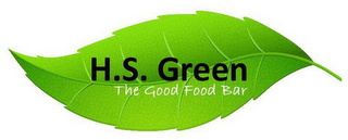 H.S. GREEN THE GOOD FOOD BAR logo