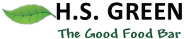 H.S. GREEN THE GOOD FOOD BAR logo