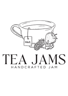 H&S TEA JAMS HANDCRAFTED JAM logo