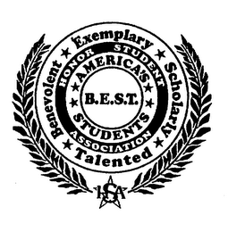 HSA B.E.S.T. AMERICA'S STUDENTS HONOR STUDENT ASSOCIATION BENEVOLENT EXEMPLARY SCHOLARLY TALENTED logo