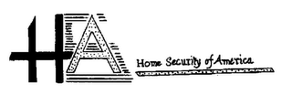 HSA HOME SECURITY OF AMERICA logo