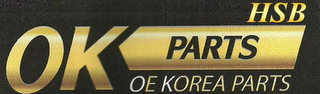 HSB OK PARTS OE KOREA PARTS logo