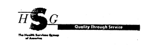 HSG QUALITY THROUGH SERVICE THE HEALTH SERVICES GROUP OF AMERICA logo