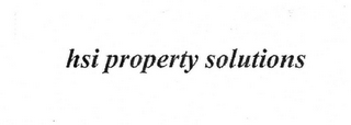 HSI PROPERTY SOLUTIONS logo