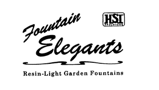 HSI SCULPTURS FOUNTAIN ELEGANTS RESIN-LIGHT GARDEN FOUNTAINS logo