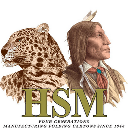 HSM FOUR GENERATIONS MANUFACTURING FOLDING CARTONS SINCE 1946 logo