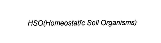 HSO (HOMEOSTATIC SOIL ORGANISMS) logo