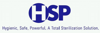 HSP HYGIENIC, SAFE, POWERFUL. A TOTAL STERILIZATION SOLUTION. logo