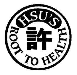 HSU'S ROOT TO HEALTH logo