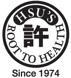 HSU'S ROOT TO HEALTH SINCE 1974 logo