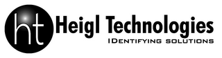 HT HEIGL TECHNOLOGIES IDENTIFYING SOLUTIONS logo