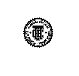HTC HARDCORE TRAINING OLD SCHOOL YOUNG BLOOD logo