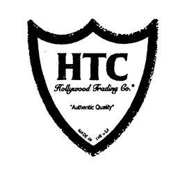 HTC HOLLYWOOD TRADING CO. "AUTHENTIC QUALITY" logo