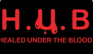 H.U.B HEALED UNDER THE BLOOD logo