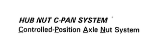HUB NUT C-PAN SYSTEM CONTROLLED-POSITION AXLE NUT SYSTEM