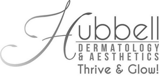 HUBBELL DERMATOLOGY & AESTHETICS THRIVE& GLOW! logo