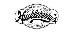 HUCKLEBERRY'S HOME OF THE FINEST FROZEN YOGURT logo