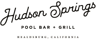 HUDSON SPRINGS POOL BAR + GRILL HEALDSBURG, CALIFORNIA logo