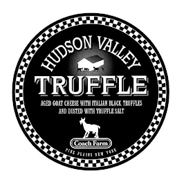 HUDSON VALLEY TRUFFLE AGED GOAT CHEESE WITH ITALIAN TRUFFLES AND DUSTED WITH TRUFFLE SALT COACH FARM PINE PLAINS NEW YORK logo
