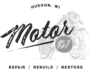 HUDSON. WI MOTOR 51 REPAIR REBUILD RESTORE logo