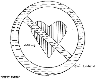 "HUFFY HARTZ" logo