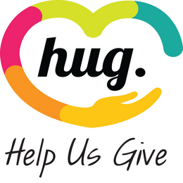 HUG. HELP US GIVE logo