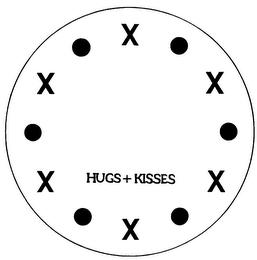 HUG + KISSES XOXOXOXOXO logo