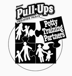 HUGGIES PULL-UPS BRAND TRAINING PANTS POTTY TRAINING PARTNERS logo