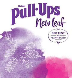 HUGGIES PULL-UPS NEW LEAF THE SOFTEST WITH PLANT-BASED INGREDIENTS logo