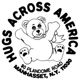 HUGS ACROSS AMERICA 90 PLANDOME ROAD MANHASSET, N.Y. 11030 logo