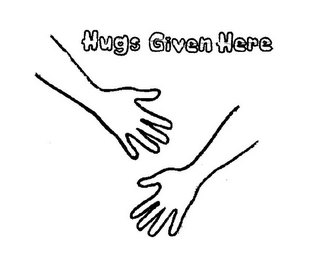HUGS GIVEN HERE logo