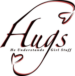 HUGS HE UNDERSTANDS GIRL STUFF logo