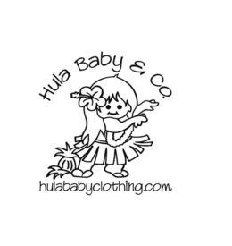 HULA BABY & CO. HULABABYCLOTHING.COM logo