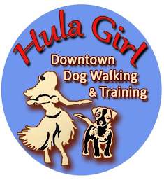 HULA GIRL DOWNTOWN DOG WALKING & TRAINING logo