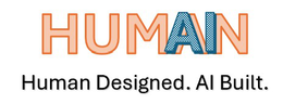 HUMAIN HUMAN DESIGNED. AI BUILT. logo