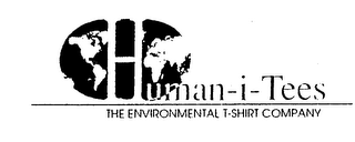 HUMAN-I-TEES THE ENVIRONMENTAL T-SHIRT COMPANY logo