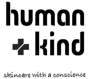 HUMAN + KIND SKINCARE WITH A CONSCIENCE logo