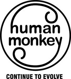 HUMAN MONKEY CONTINUE TO EVOLVE logo