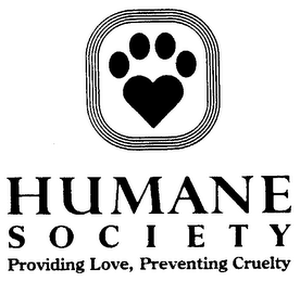 HUMANE SOCIETY PROVIDING LOVE, PREVENTING CRUELTY logo