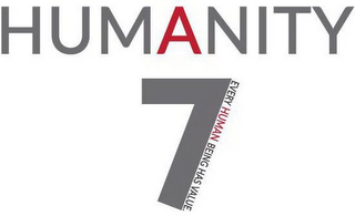 HUMANITY 7 EVERY HUMAN BEING HAS VALUE logo