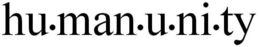 HU·MAN·U·NI·TY logo
