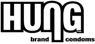 HUNG BRAND CONDOMS logo
