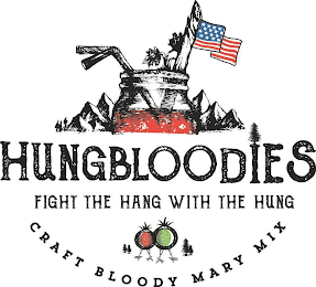 HUNGBLOODIES FIGHT THE HANG WITH THE HUNG CRAFT BLOODY MARY MIX logo